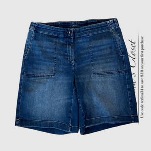 J. Jill Denim Bermuda Shorts Charleston Wash 16